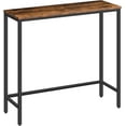 Narrow Console Table, 33.9" Entryway Table Sofa Table or Hallway Table for Living Room, Rustic Brown and Black