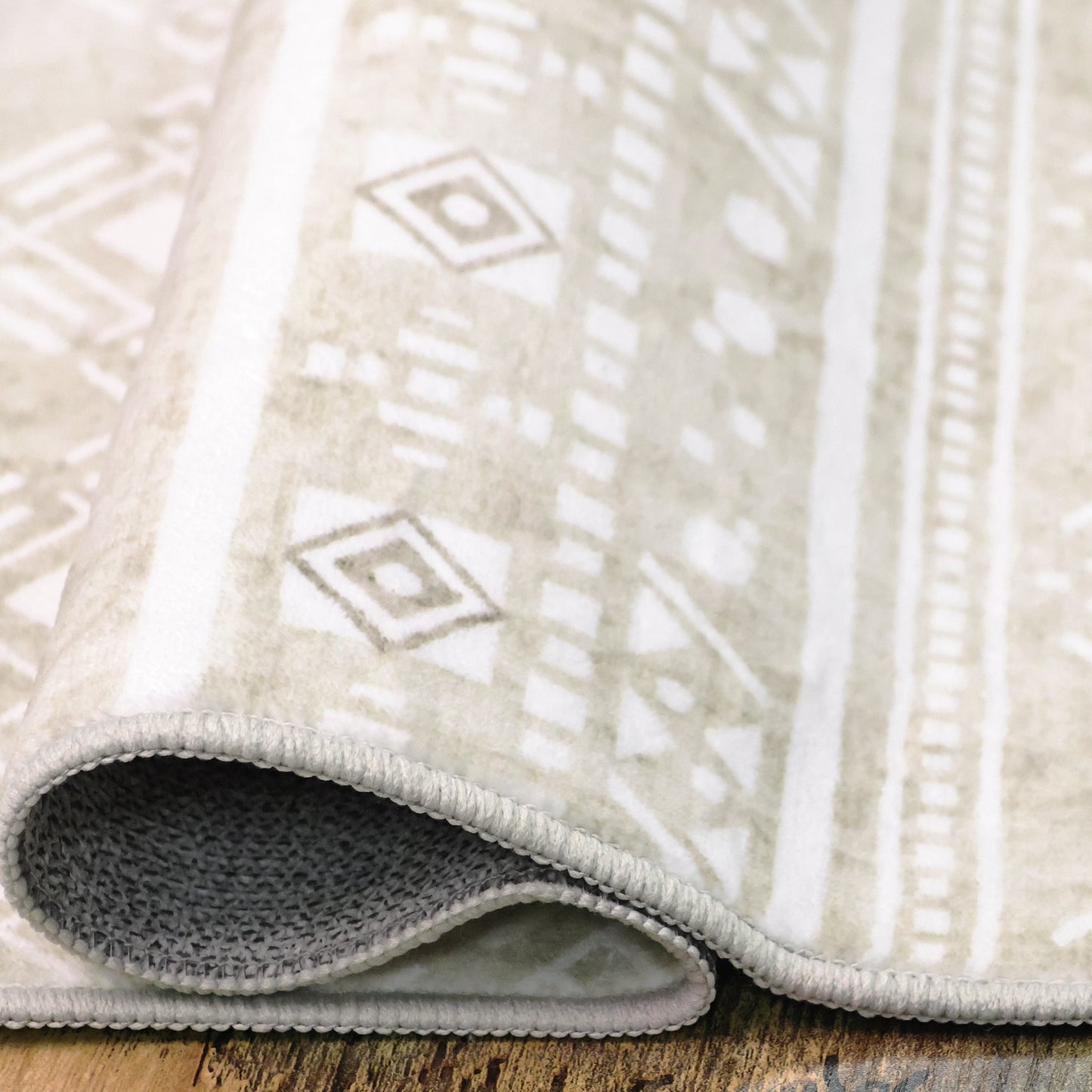 Rugs for Entryway, 2x3 Khaki Washable Small Area Rug, Non-Slip Ultra Soft Vintage Geometric Low-Pile Indoor Door Mat Floor Carpet for Indoor, Entrance, Kitchen
