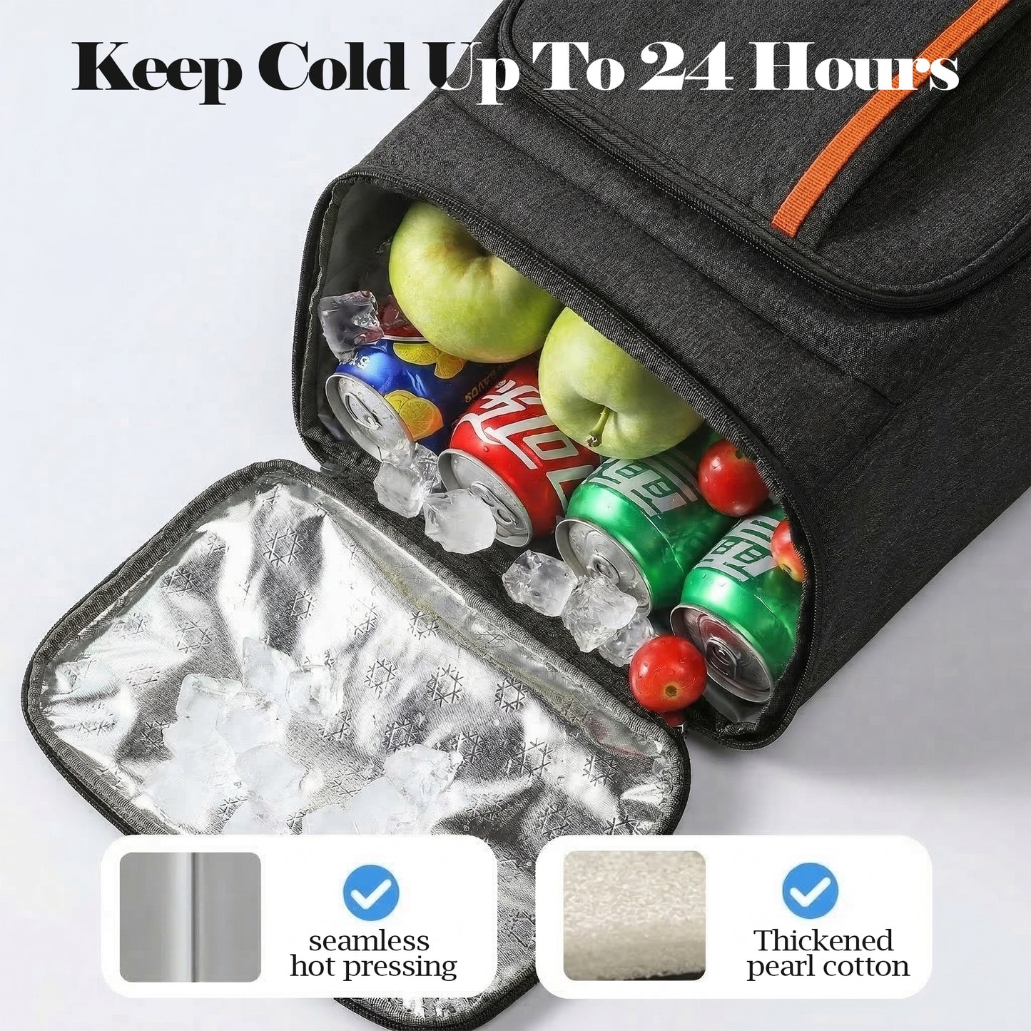 Dowellia Backpack Cooler & Insulated Bag 2 in 1, 36 Cans with Insulating Cover, Upgraded Leakproof Soft Cooler Backpack 2 Compartment for Camping Hiking Picnic Beach