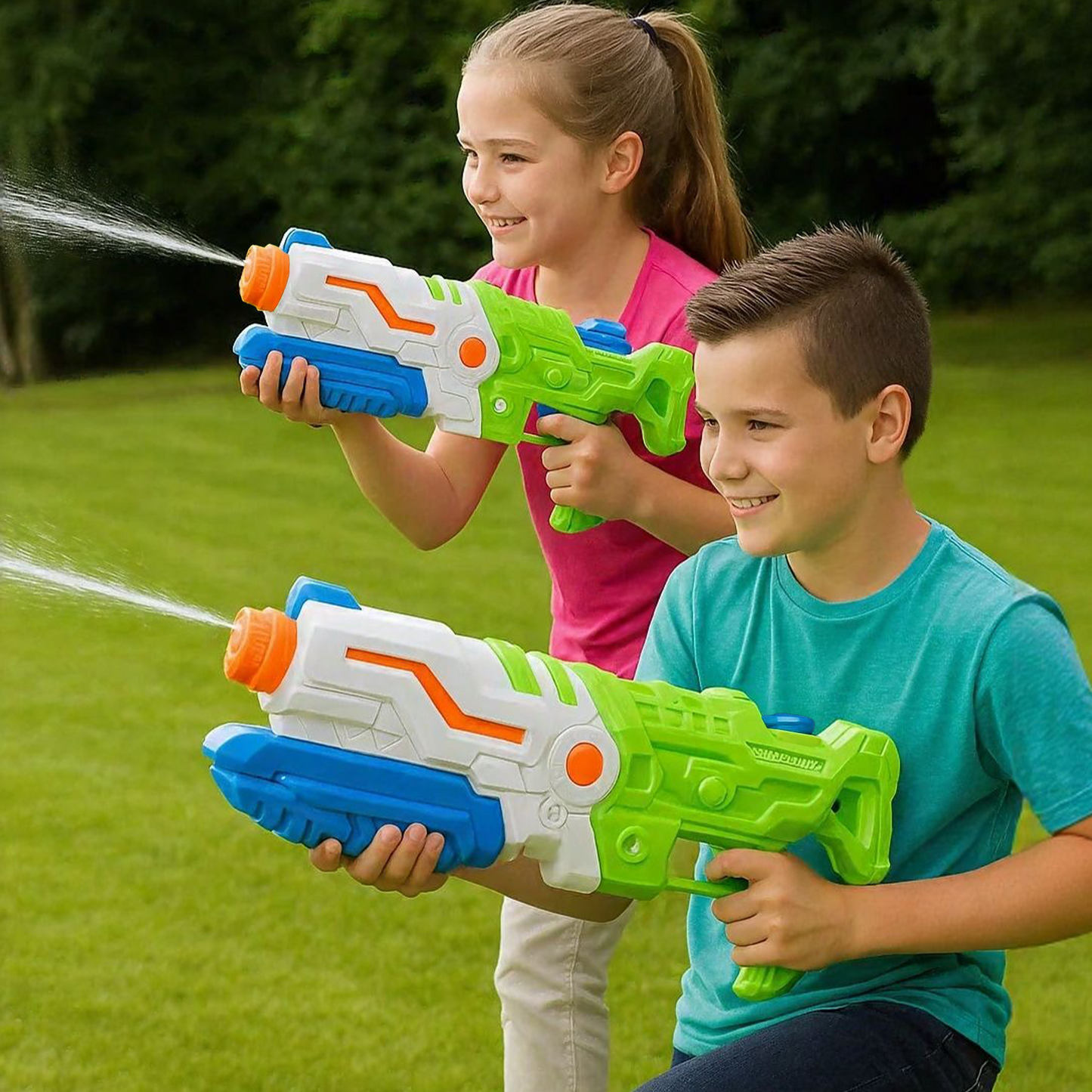 Water Blaster for Kids Adults, 1200CC Squirt Water Toy Blaster Long Range High Capacity Water Toy for Swimming Pool Beach Outdoor, Green