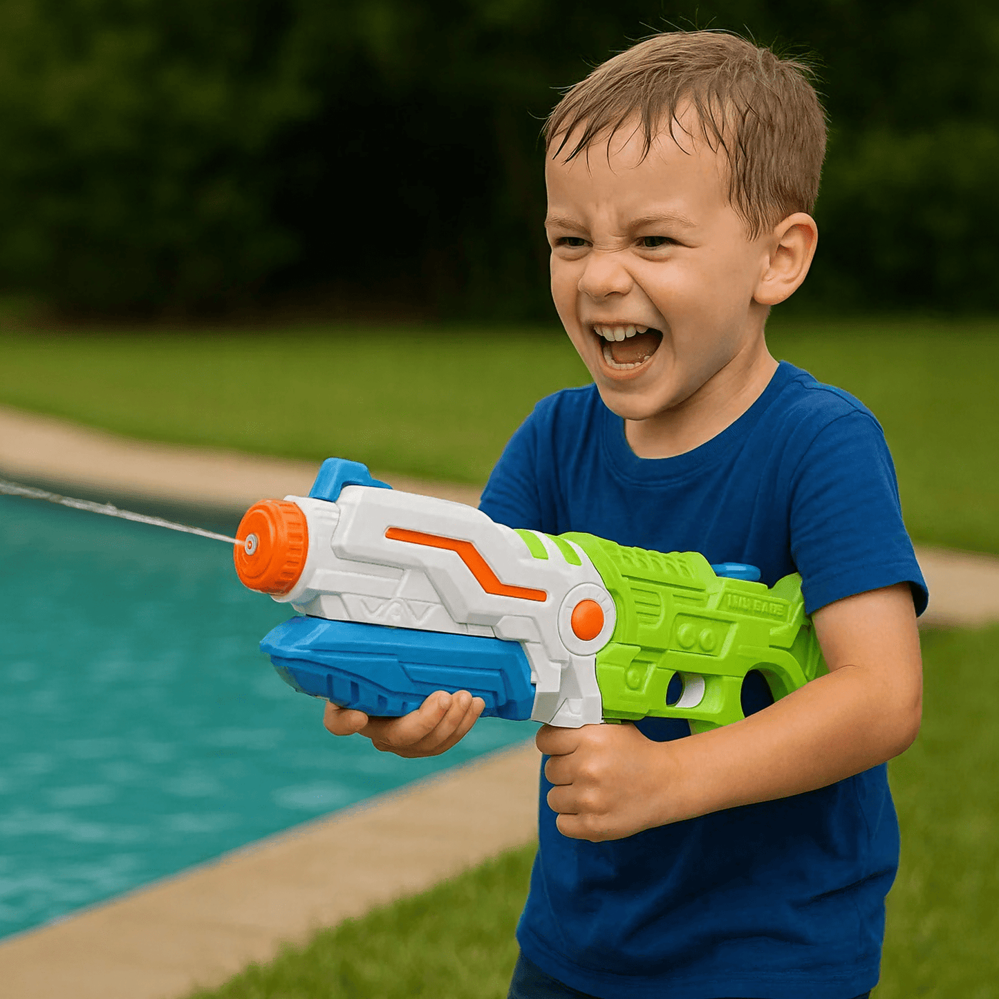 Water Blaster for Kids Adults, 1200CC Squirt Water Toy Blaster Long Range High Capacity Water Toy for Swimming Pool Beach Outdoor, Green