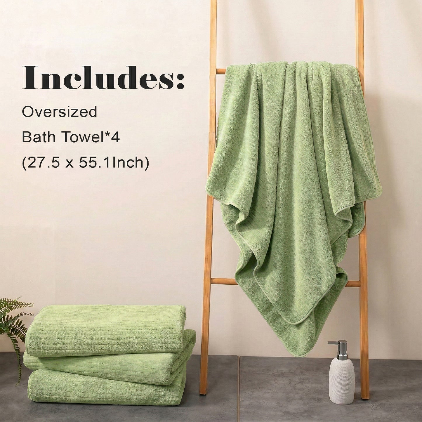 Dowellia 4 Pack Bath Towels Set, 28"x 55" Large Bath Sheets, Highly Absorbent & Quick Dry, Soft Microfiber Towels for Bathroom Spa Hotel Gym
